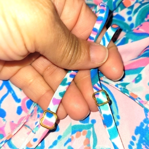 Lilly Pulitzer Rein Top In Pink Tropics Tint Tangerine Dream Size XS - Picture 6 of 13